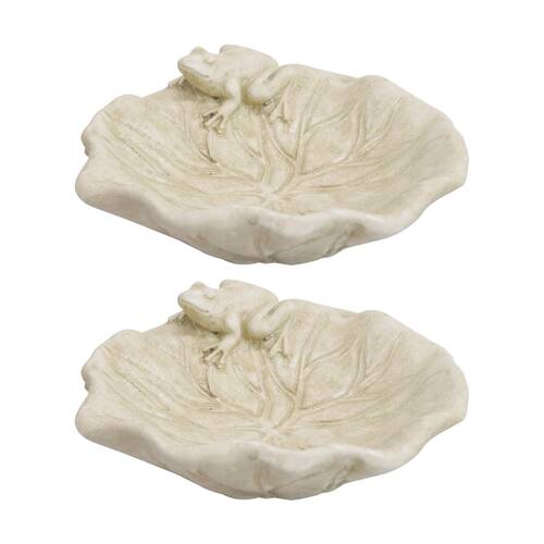 2PK LVD Small Garden Lily Water Hand Finished Decorative Cement Bowl 21x20cm