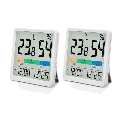 2PK Sansai Digital Thermometer Fast Refresh Humidity Comfort Indicator Large
