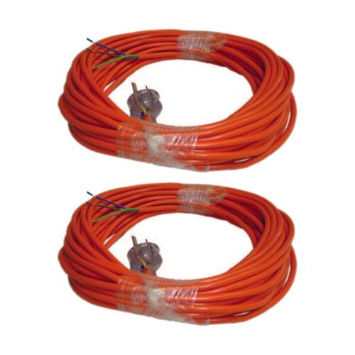 2PK Cleanstar 15m Extention Cord Repair Lead 10 Amp 3 Core Orange