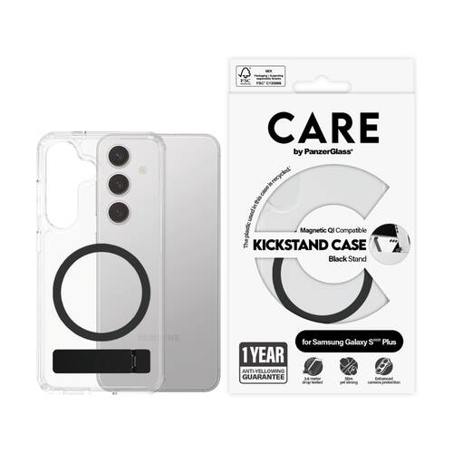 Panzer Kickstand Mag Case - Samsung GS25+ Hands-Free Viewing Clear/Black