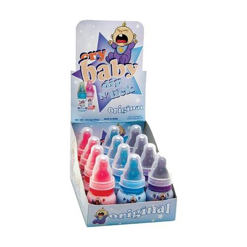 12PK Universal Candy Cry Baby Dip n Lick Fruit Flavoured Sweet 32g Assorted