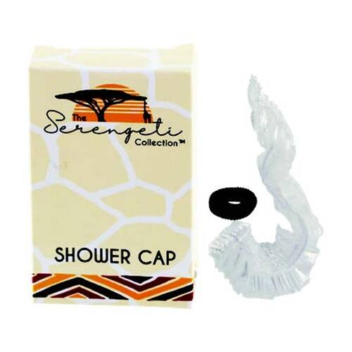 250pc Serengeti Disposable Shower Cap & Hair Tie Hotel Guest Amenities One Size