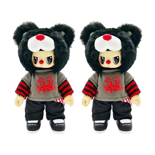 2PK Centel Pop Cuppo Rebel Bear Movable Street Series Blind Box Assorted 7"