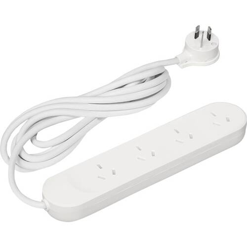 Hpm 10A 2400W 4 Way Power Board 1.8M Lead Strip Extension Cord HPM Australia