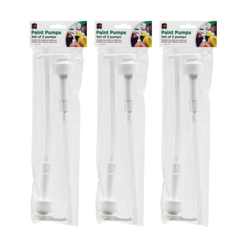 3x 2pc Educational Colours Paint Pump Suitable For 2L & 5L Bottles Set