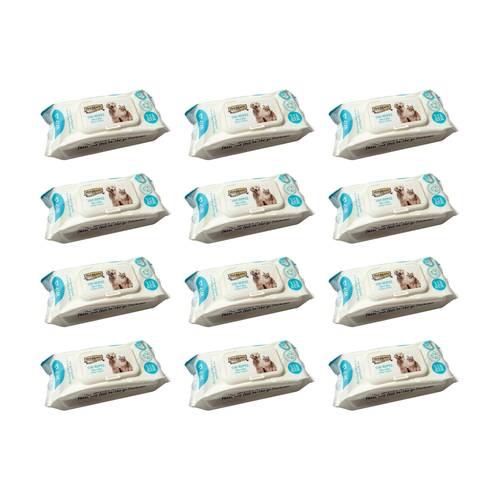 12x 100pc Showmaster Plant-Based Hypoallergenic Dog Pet Wipes Coconut/Vanilla