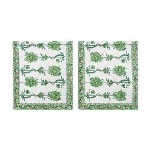 2PK LVD Celine Rectangular Polyester Table Runner Home Decor Green 160x35cm
