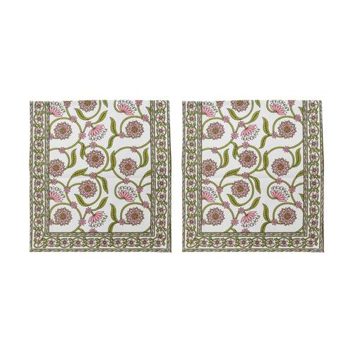 2PK LVD Esther Rectangular Polyester Table Runner Home Decor Pink/Olive 160x35cm