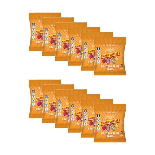 12PK DoubleD Smart Sweets Fruits n Cream 50g Candy/Lollies/Gummies