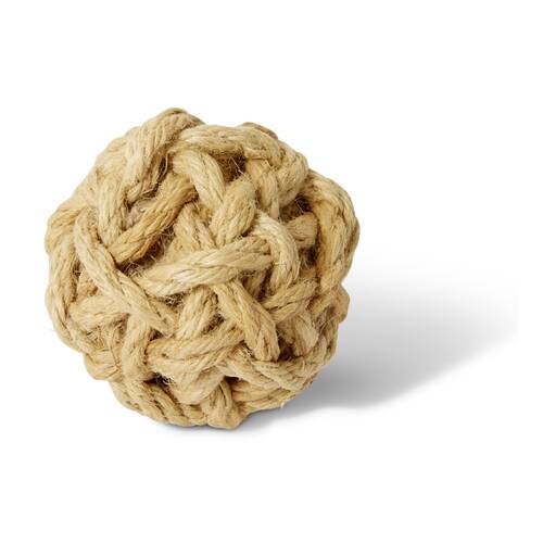 2PK E Style Macro Decor Ball Natural Rope Coastal Decorative Piece 10x10cm
