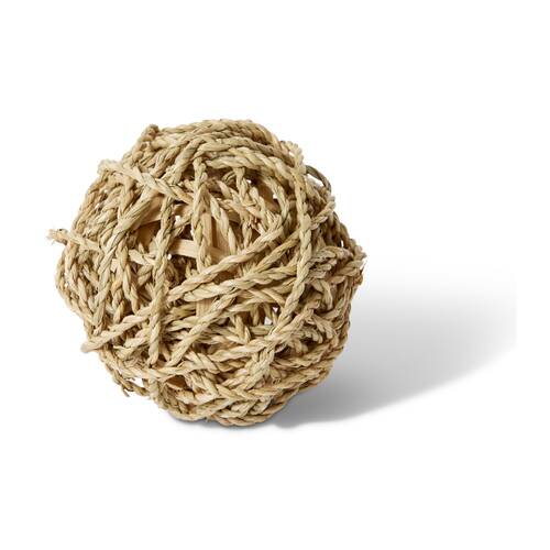 2PK E Style Macro Decor Ball Natural Rope Coastal Decorative Piece 11x11cm