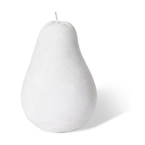 E Style Pear Sculpture Decorative Ornament White Cement?15x15x22cm