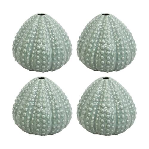 4PK LVD Small Urchin Decorative Ceramic Bud Vase Home Decor 13.5x13.5x11.5cm