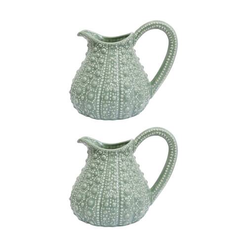 2PK LVD Animal Ceramic Urchin Jug Home/Kitchen Novelty Decor Green