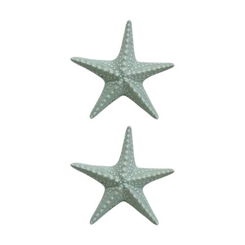 2PK LVD Starfish Coastal Ceramic Ornament Indoor/Outdoor Decor 23.5x22x5cm
