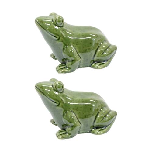 2PK LVD Fernando Frog Decorative Ornament Indoor/Outdoor Decor 13x8.5x8.5cm