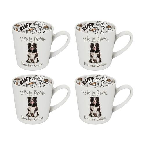 4PK Landmark Concepts I Love My Border Collie Ceramic Coffee Mug 420ml