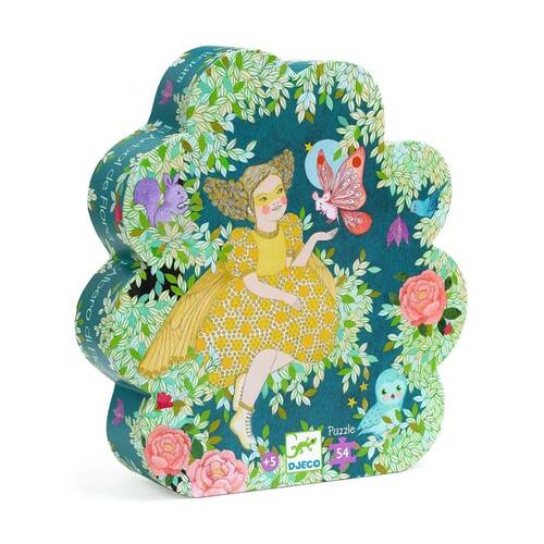 54pc Djeco Flora's Tree Silhouette Puzzle Large Pieces For Kids Ages 5+