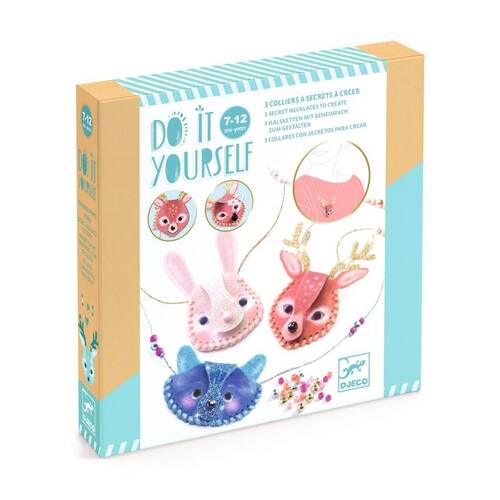 Djeco Do It Yourself Dazzlers Secret Necklaces Kit 3 To Create 7+ Years