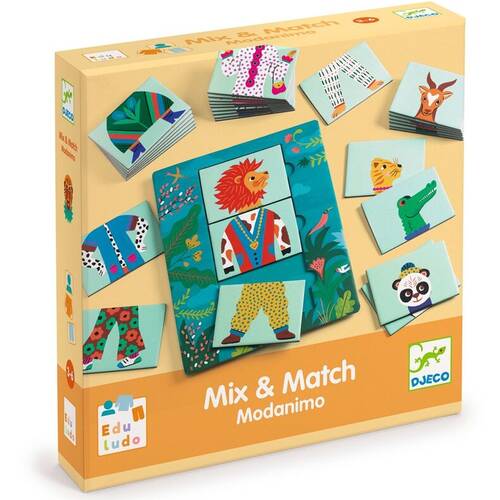 Djeco Modanimo Mix & Match Game Creative Animal Mixing Kids 3y+