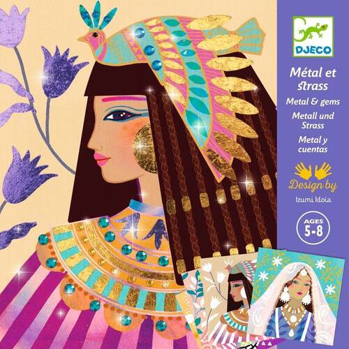 Djeco Precious Jewels Foil Pictures Craft Kit With Rhinestones 5+ Years