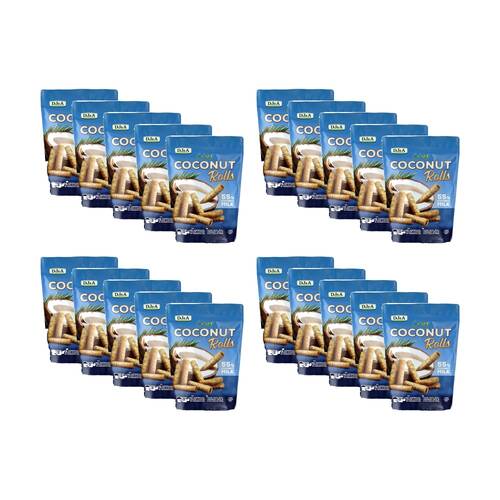 20PK DJ&A Crispy Coconut Rolls Snack Made With 55% Coconut-Milk 70g