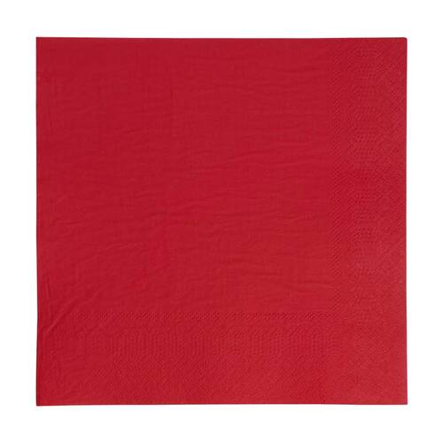 12x 50pc Partyware FSC Dinner Naxins Set 2 Ply 400x400mm Tableware Red
