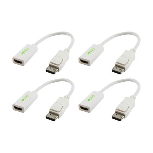4PK Comsol DisplayPort Male to HDMI 4K2K Digital Adaptor Cable 20cm White