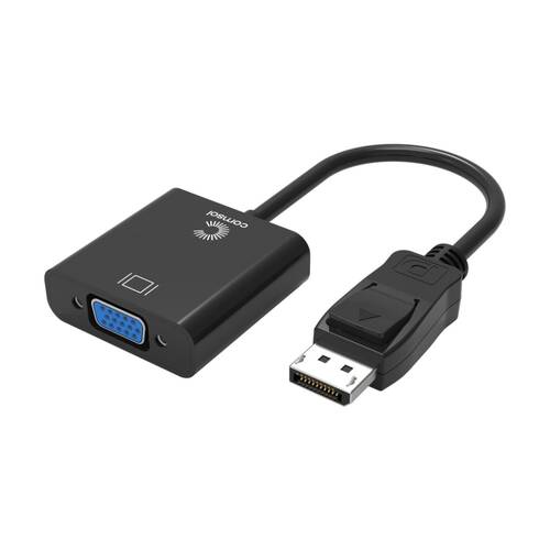 Comsol 20cm DisplayPort Male to VGA Female Active Adaptor Black