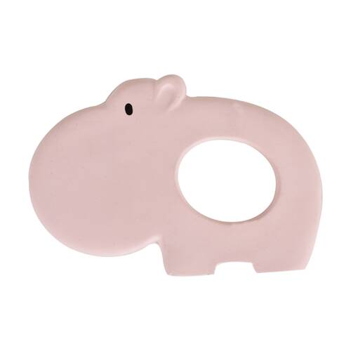 Tikiri Rubber Hippo Flat Teether Boxed Natural Newborn & Up