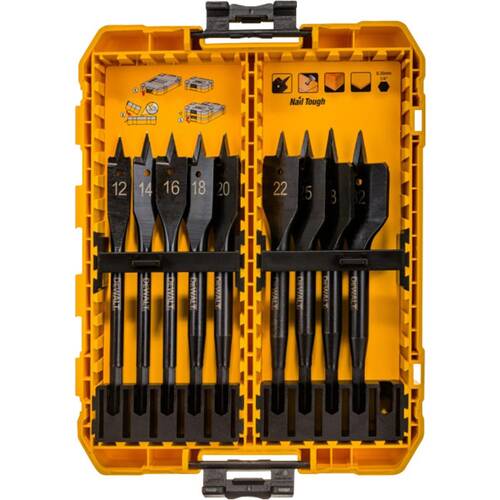 Dewalt 9 Piece Extreme Impact Spade Bit Set Flatwood DeWalt Bits