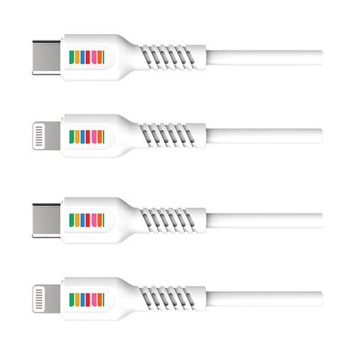 2PK Dull Co. USB-C to MFi Certified Lightning Charging Cable Apple Compatible 1m