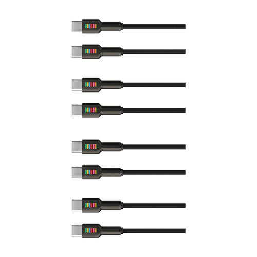 4PK Dull Co. USB-C to Braided Charging Cable W/ Premium Metal Connectors 1m