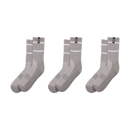 3PK Everlast Yoga Grip Crew Socks Breathable Non-Slip Workout Gear Grey S/M