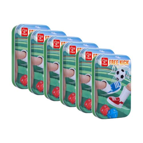 6PK Hape Free Kick Tabletop Indoor Kids Toy Soccer Game 3y+ Multicolour