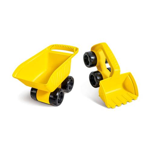 2pc Hape Monster Movers Duo Construction Sandpit Toy Set For Kids 18M Yellow