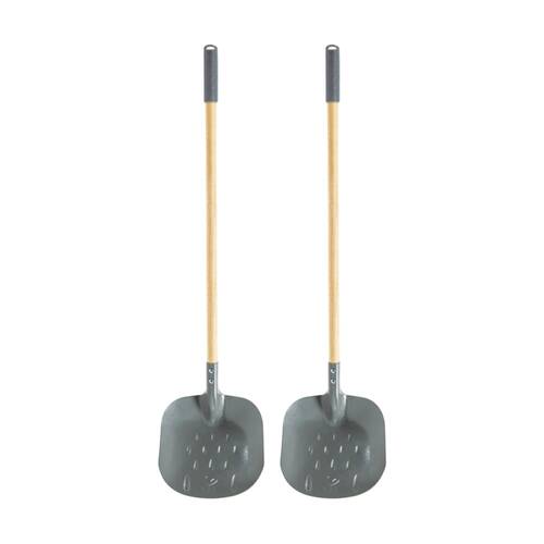 2PK Hape Square Point Transfer Garden Shovel Wooden Tool Toy For Kids 4y Grey
