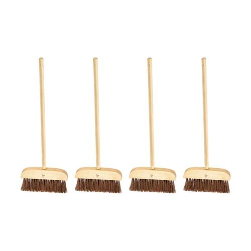 4PK Hape Garden Broom Wooden Gardening Tool Outdoor Play Kids Toy 4y Brown