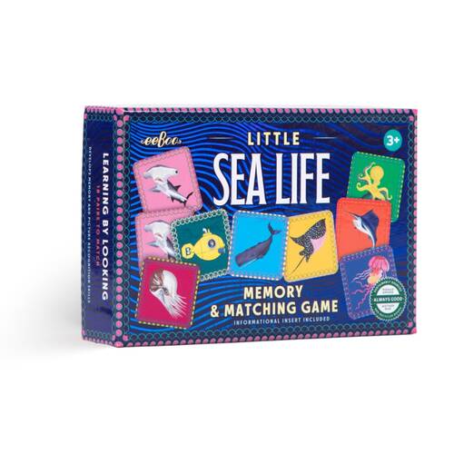 eeBoo Kids 3y+ Memory & Matching Board Game Ocean Theme Little Sea Life