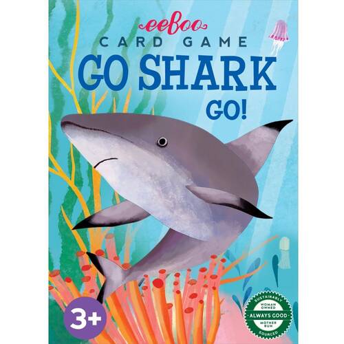 Eeboo Playing Deck Cards Go-Shark-Go Shark-Themed Card Game Kids 3y+