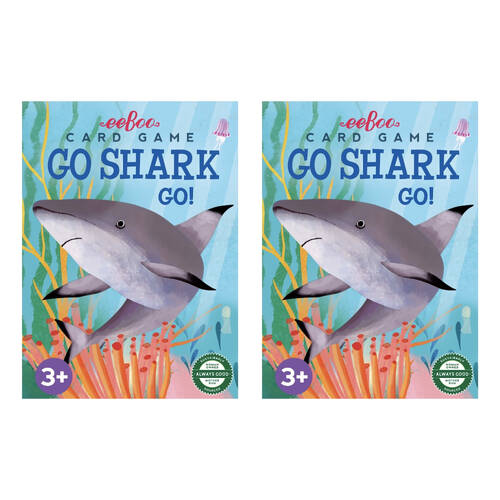 2PK eeBoo Playing Deck Cards Go-Shark-Go Shark-Themed Card Game Kids 3y+