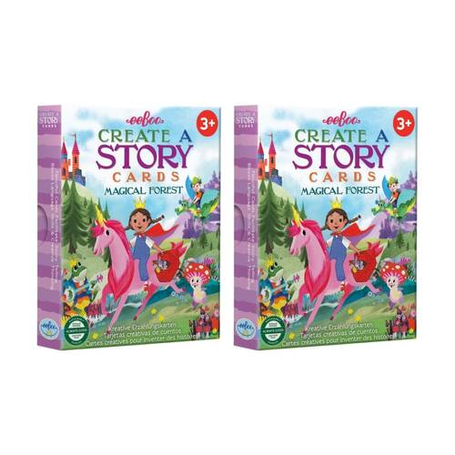 2x 36pc eeBoo Tell Me A Story Magic Forest Creative Cards Kids Activity 3y+