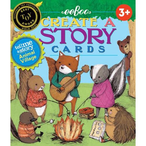 36pc Eeboo Tell Me A Story Cards Animal Village Kids 3y+ Storytelling Set