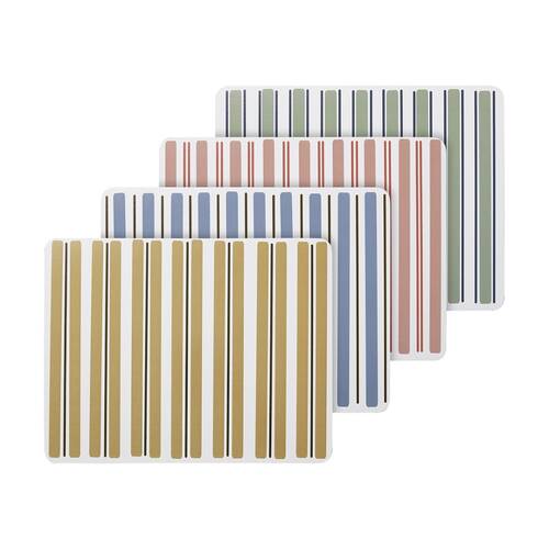 4pc Ecology Classic Harbour Striped Rectangle Dinner Placemats 34x26.5cm