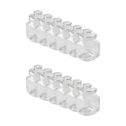 12PK Ecology Riserva Square Kitchen Pantry Jar With Airtight Lid 1.7L