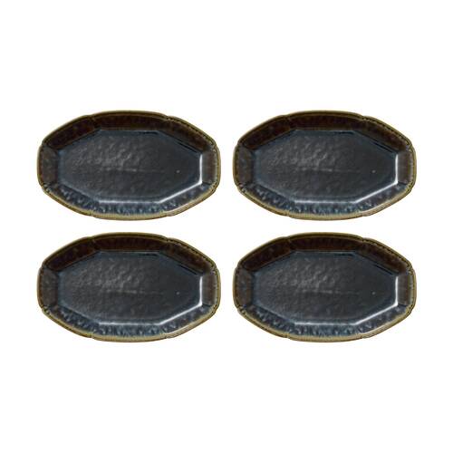 4PK Ecology Midnight Matte Glaze Gretta Oval Platter Serveware 26x15.5cm