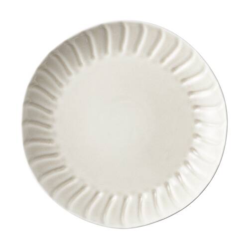 Ecology Ritual Rippled Porcelain Dinner Plate Frost Off White 26.5cm
