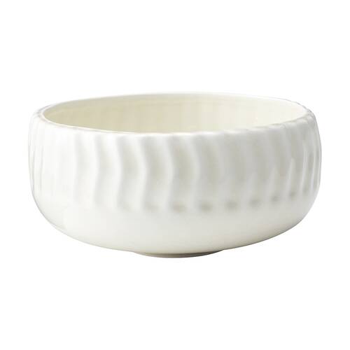 Ecology Ritual Rippled Porcelain Hug Bowl Frost Off White 16.5cm