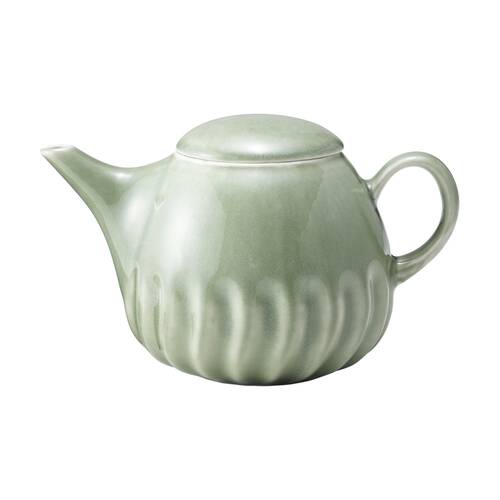 Ecology Ritual Rippled Porcelain Teapot Willow Green Serveware 560ml