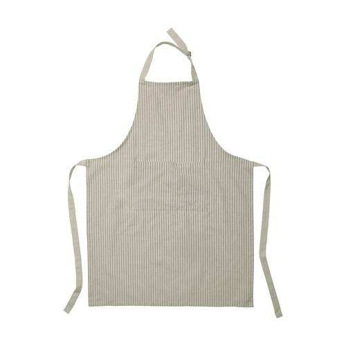 Ecology Tonka 100% Cotton Kitchen Apron Beige & Stone Stripe 70x95cm